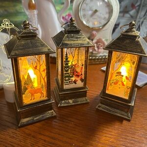 Small Vintage-Style Lanterns with LED Light